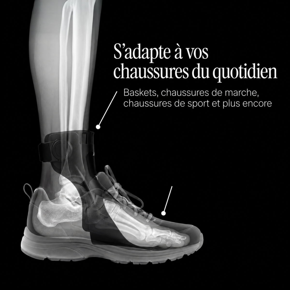 Foot Drop Brace — compatible avec les chaussures du quotidien — FR