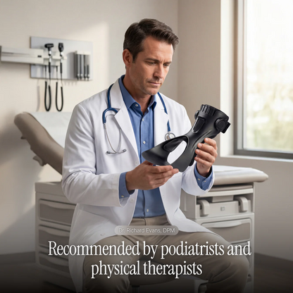 Healthcare professional examining a Foot Drop Brace