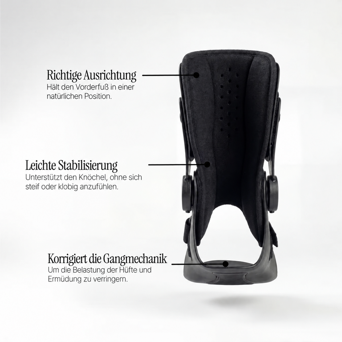 Foot Drop Walking Support — Ausrichtung und Stabilisierung — DE