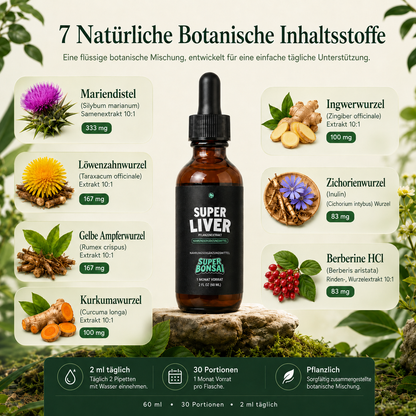 Super Liver – 7 natürliche botanische Inhaltsstoffe